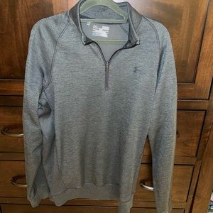 Mens Grey Under Armor Quarter Zip